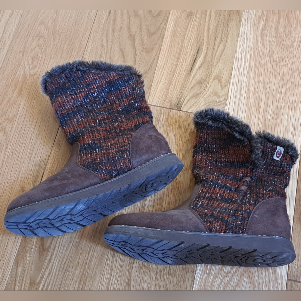BOBS from Skechers Alpine Winter Warrior Slouch Boot Brown & Orange